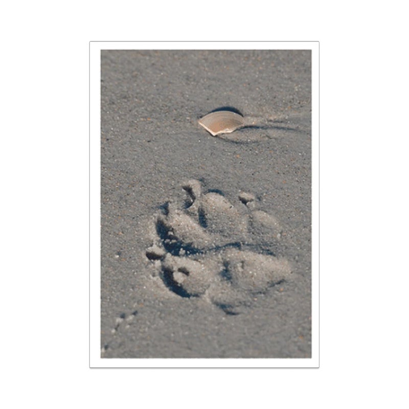 Dog Speak Pet Sympathy Card â€“ Paw Print in the Sand â€“ Pet Loss Condolence & Remembrance Card - Image 3